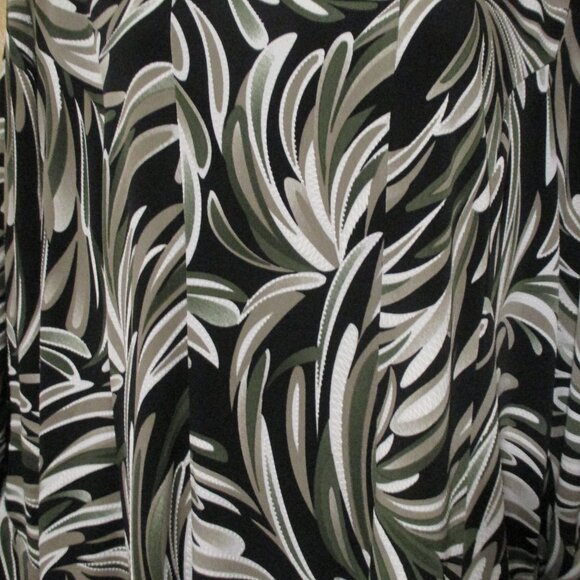 Sami & Jo top wash & wear stretchy black tans olive green cute 3/4 sleeve sz XL - Picture 5 of 9